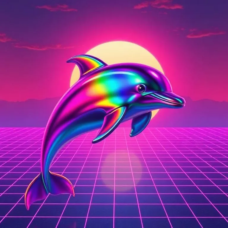 Holographic dolphin meme