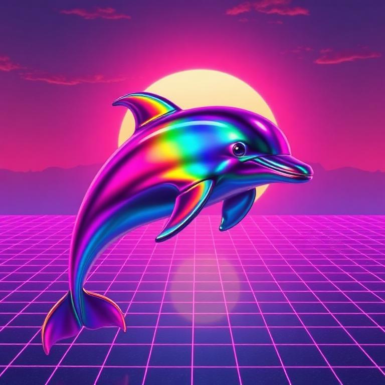 Holographic dolphin meme